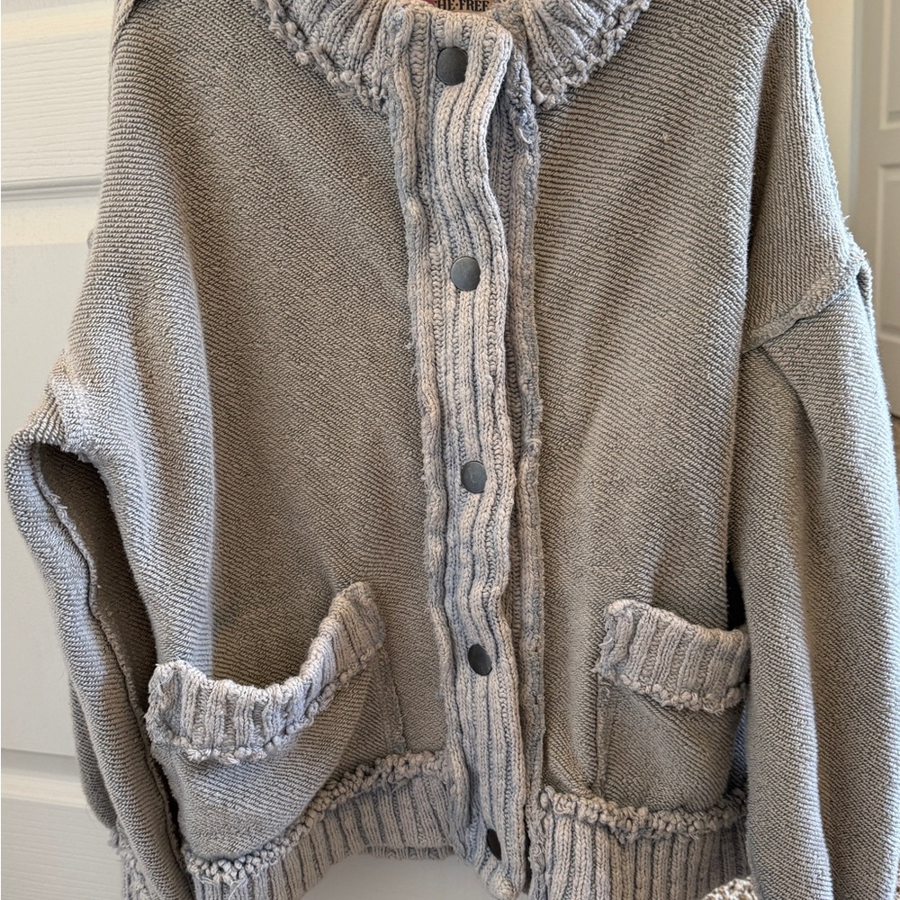We The Free light gray knit sweater
